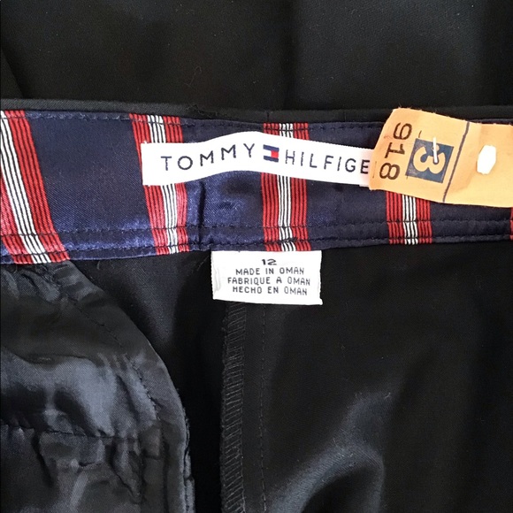 Tommy Hilfiger Women’s Black Cuffed Bottom Straight Pants Size 12 - Picture 4 of 4